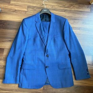 HUGO BOSS Men Suit set 42 R - Plaid Navy
